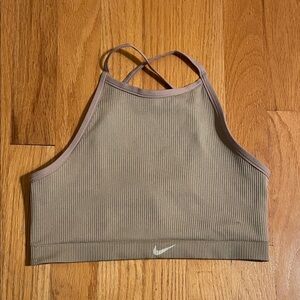 Nike Women's Ribbed Sports Bra - Tan